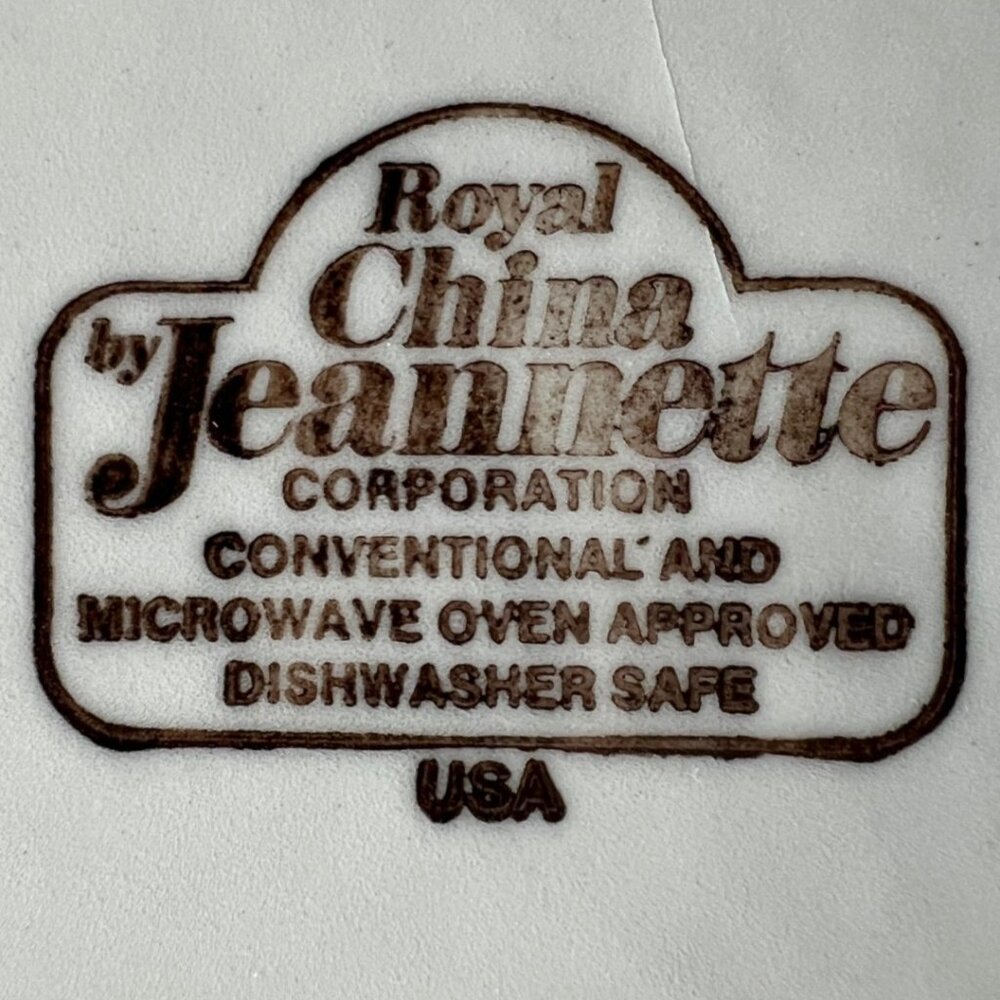 Vintage Royal China Jeannette Cheesecake Recipe Pie Plate 11” USA Brown Accents - Picture 11 of 11